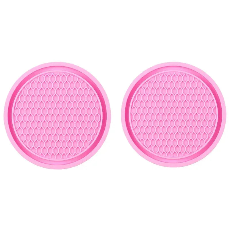 Anti-Slip Car Cup Holder Coasters – PVC Drink Pads 2/4 Pack
