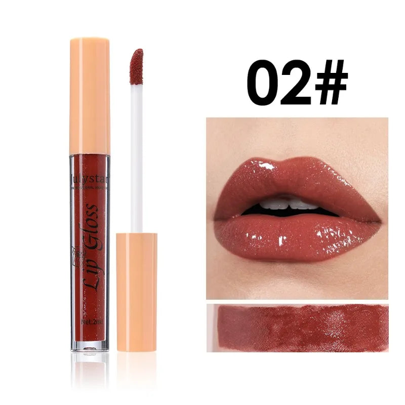 8 Color Glitter Lip Glaze Water Light Mirror Pearlescent Lip Gloss Moisturizing Shimmer Liquid Lipstick Long Lasting Lip Makeup Zpaxo 02