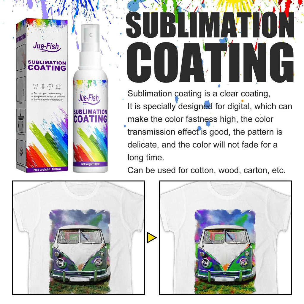 Sublimation Coating Spray Fluid Cotton T Shirts Polyester All Fabrics Zpaxo