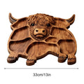 Wooden Cow Charcuterie Board Cheese Platter Appetizer Serving Tray