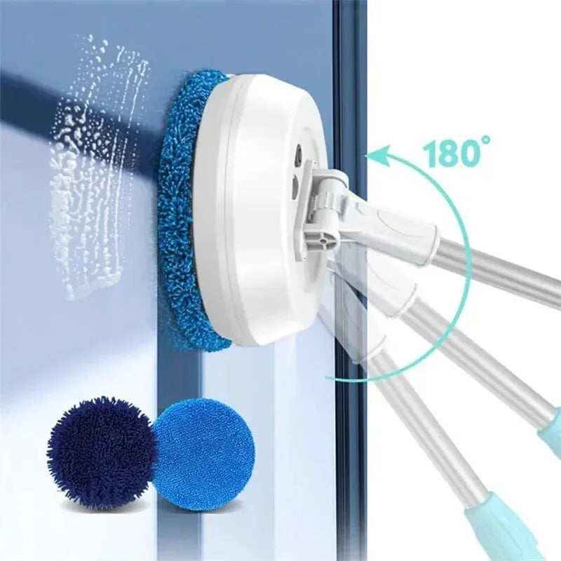 Wireless Electric Spin Mop Cleaning Machine Automatic 2 in 1 Wet & Dry Home Cleaner Car Glass Ceiling Door Windows Floor Cleaner Zpaxo