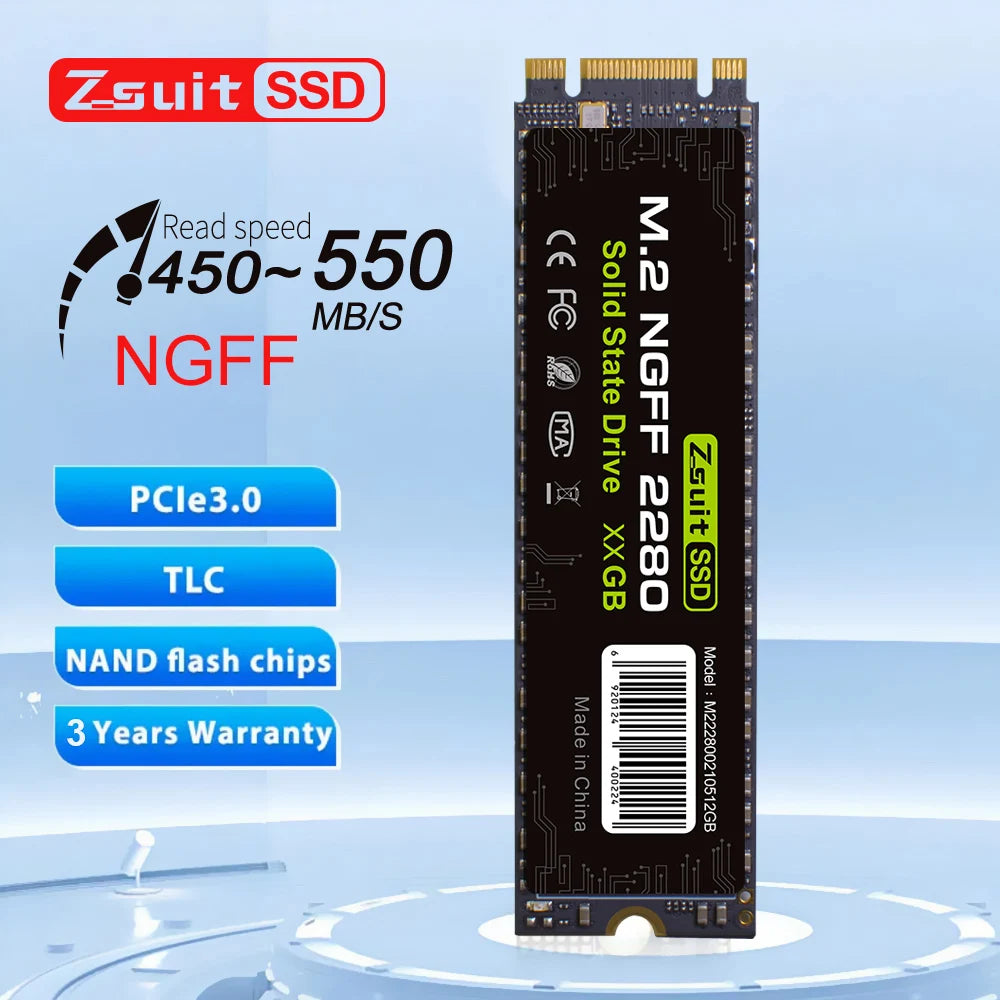 Zsuit SSD SATA M2 128GB 256GB 512GB 1TB Solid State Drive 500GB 1 TB M.2 NGFF 2280 Internal Hard Disk HDD for Desktop Laptop Zpaxo 1TB-SATA-NGFF