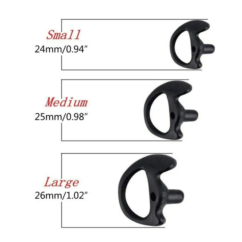 652F 3 Pairs Earmold for Two Way Radio Acoustic Coil Tube Earpiece - Open Ear Insert Zpaxo