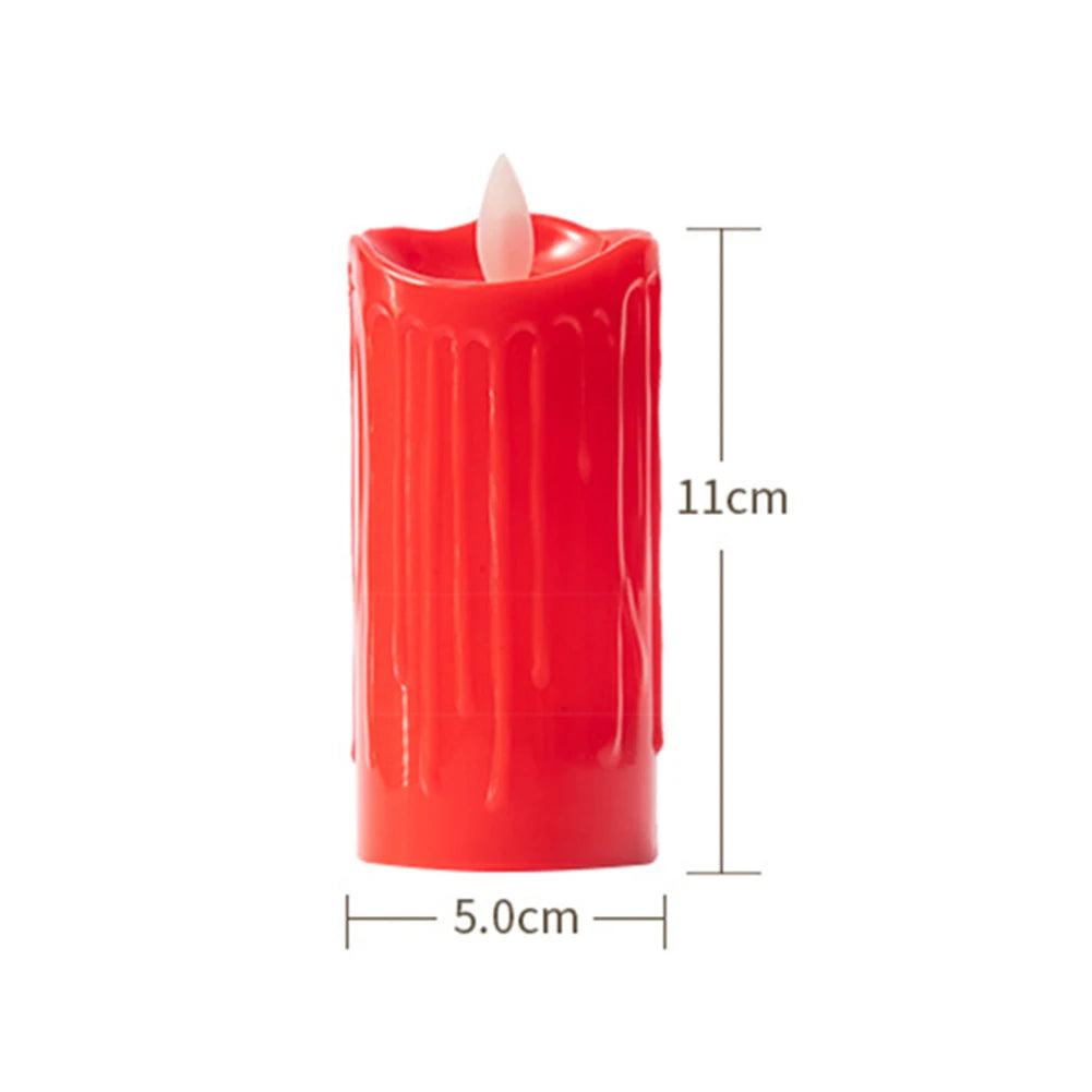 Flameless Electeic Candles Auto Swing Realistic Candle Led Lightweights Bright Flickering Bulb for Seasonal Festival Celebration Zpaxo 11cm