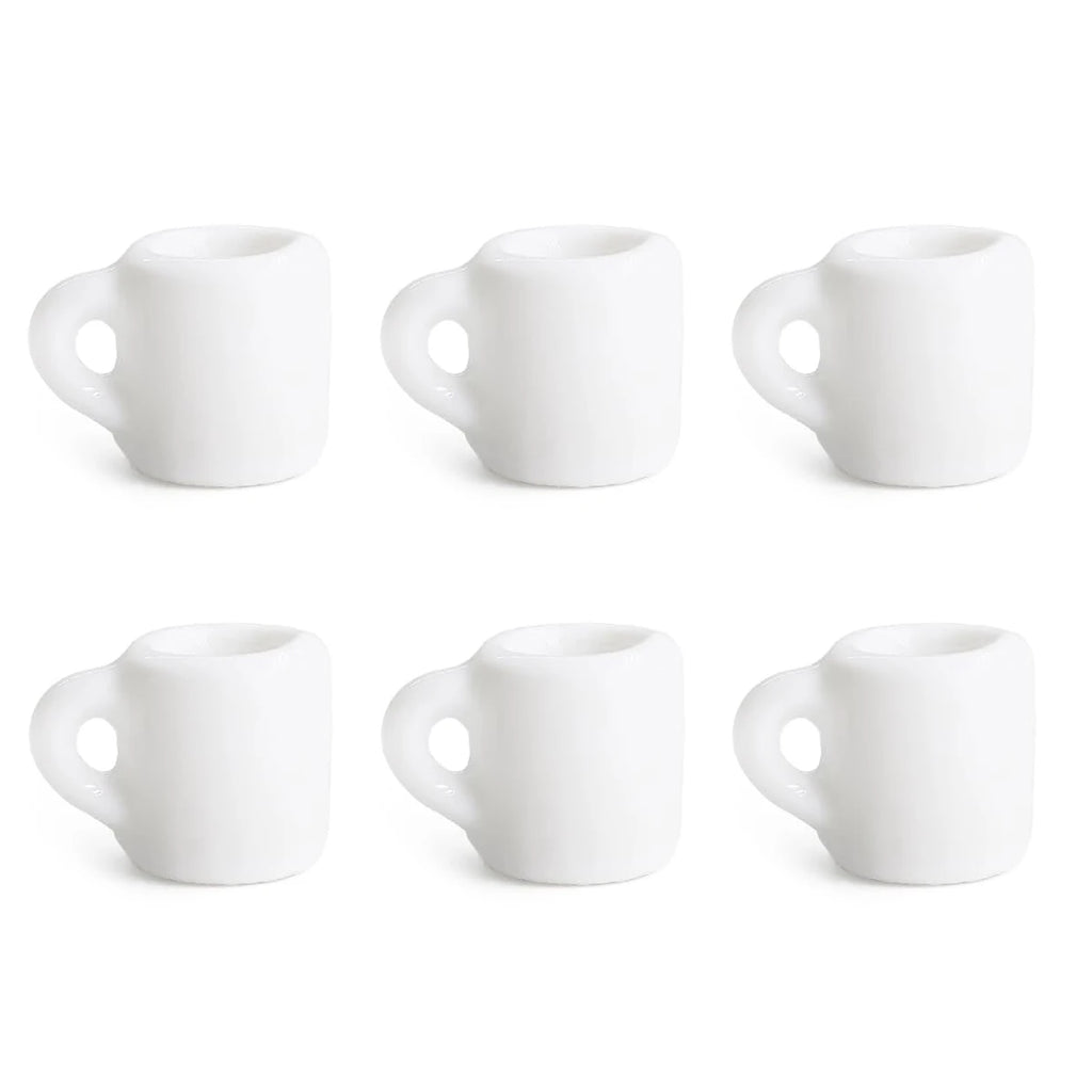 1:12 Miniature Coffee Mugs – Resin Dollhouse Tableware Set