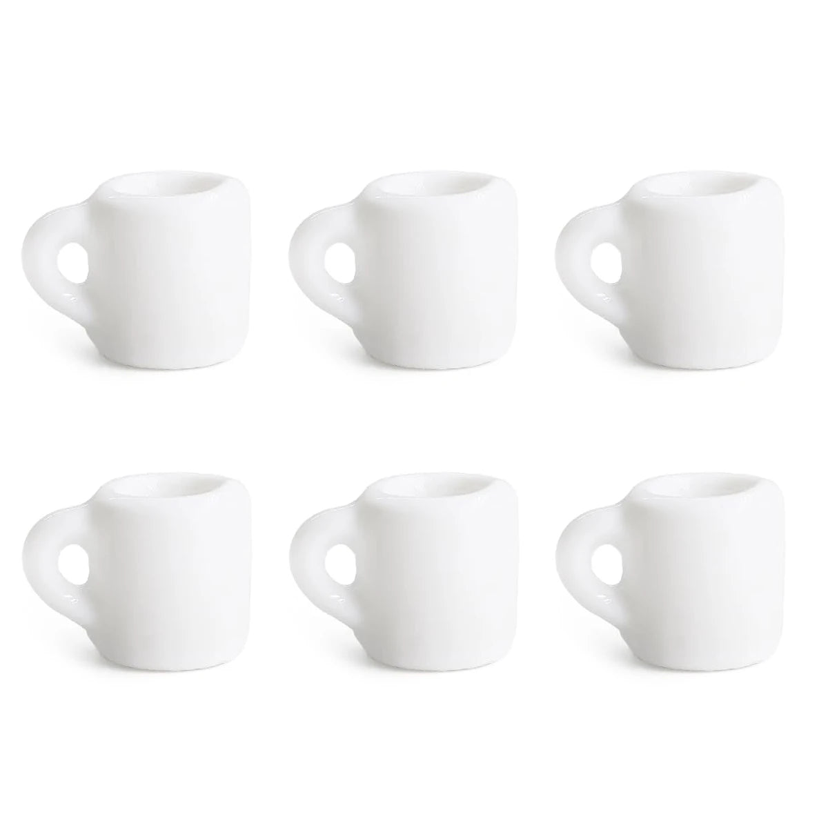 1:12 Miniature Coffee Mugs – Resin Dollhouse Tableware Set