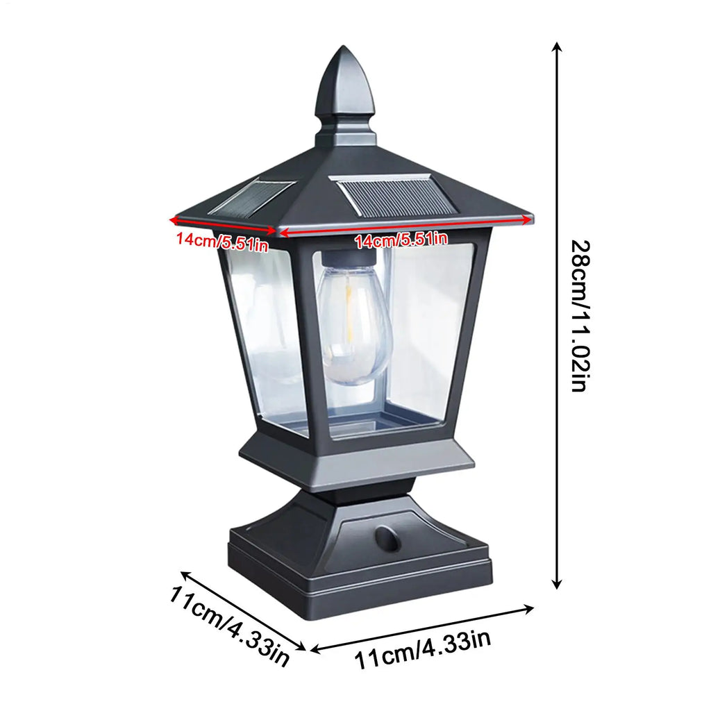 Waterproof Solar Garden Lights Villas Courtyard Pillar Head Light