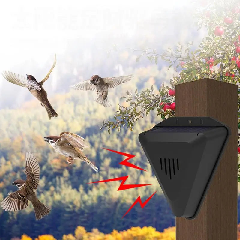 Solar Timer Bird Repeller 13 Sound Waterproof Repellent Alarm Outdoor