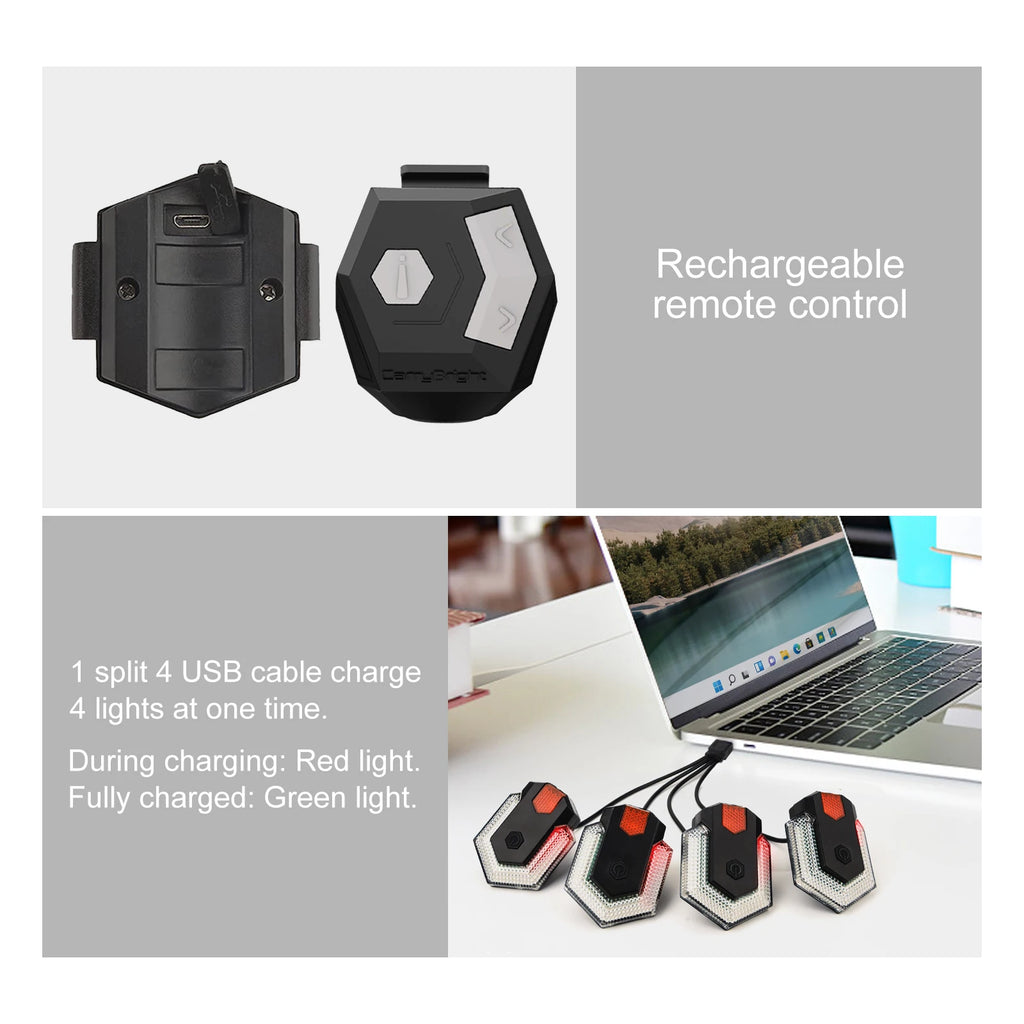 Cycling Bike Turn Signal Light Electronic Bell Horn LED Bicycle