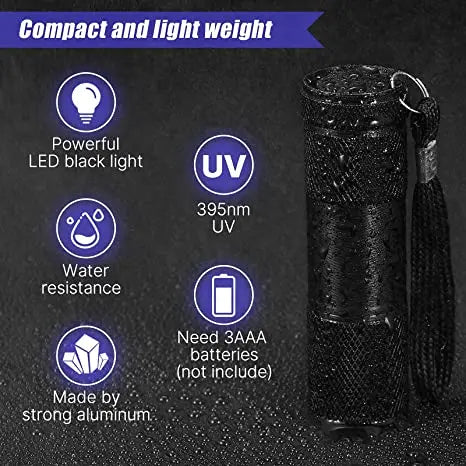POCKETMAN 395nm UV Black Light Flashlight – Pet Stain Detector