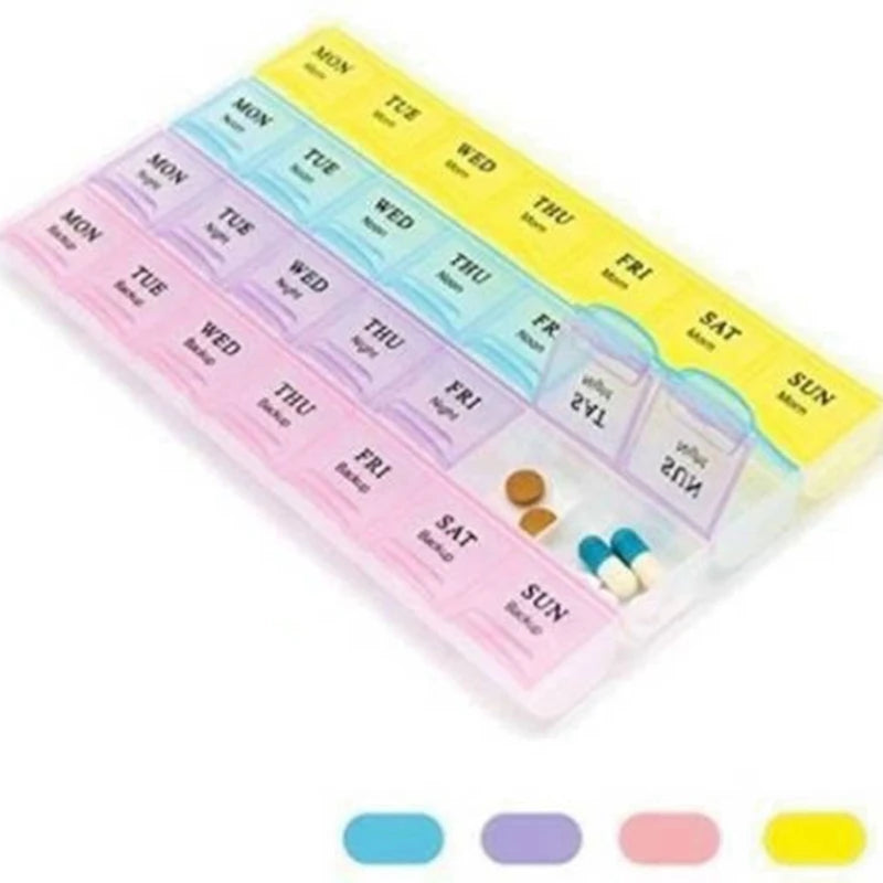 28 Grid Medicine Box English Portable Household Large Capacity Health