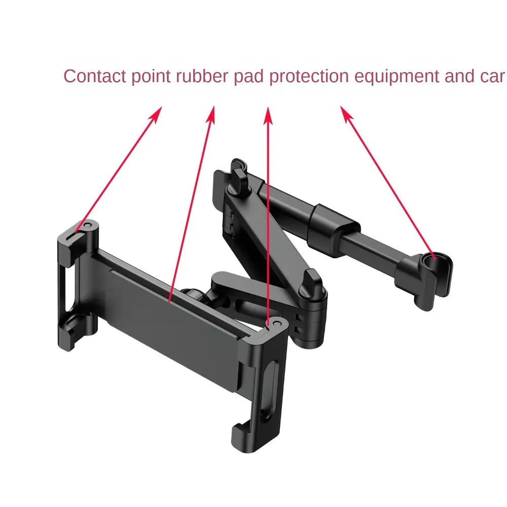 Headrest Mounting Car Headrest Tablet Holder Telescopic Bracket Car Back Seat Stand Universal Rotating Zpaxo