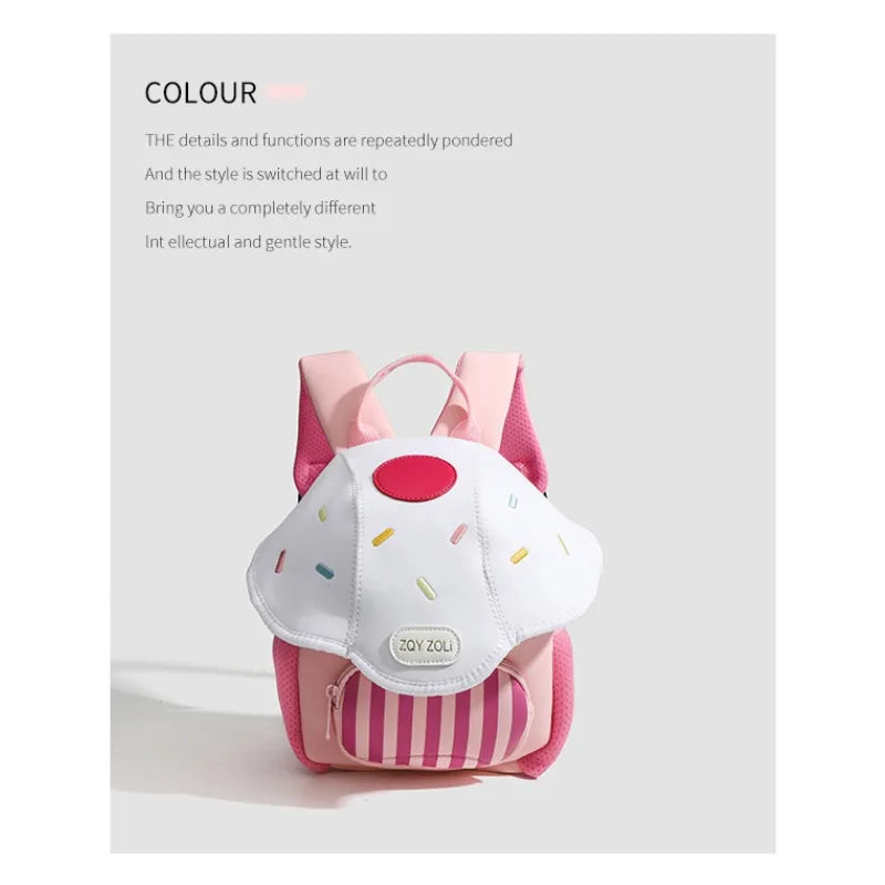 Childrens Personalized Kindergarten School Baby Boy and Girl Travel Backpack Cartoon Light New Travel Bag Cute Fruit Pattern Zpaxo