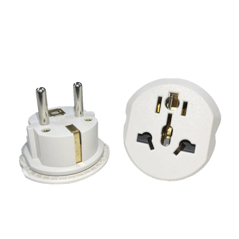 EU Plug Adapter Stable Wall Socket Connection 2 Round Pin Travel Adapter For European Korea Plug Office Electric Socket Supplies Zpaxo