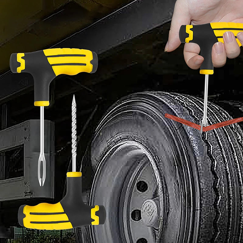 Tubeless Tire Puncture Repair Kit – Rasper, Needle & 5 Strips