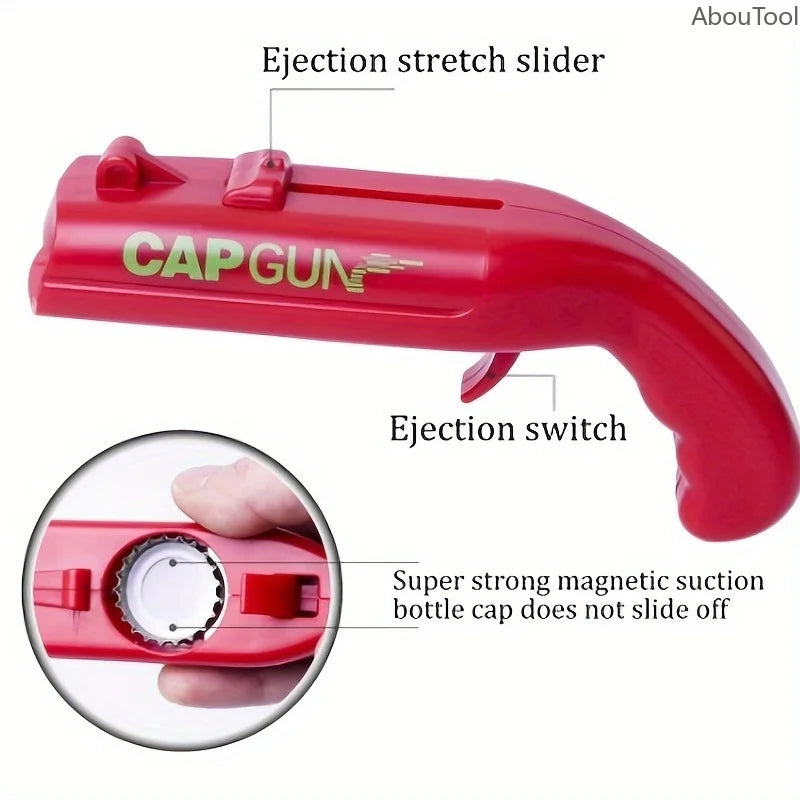 Cap Gun Beer Opener Beverage Drinking Opening Launcher Kitchen Party Zpaxo