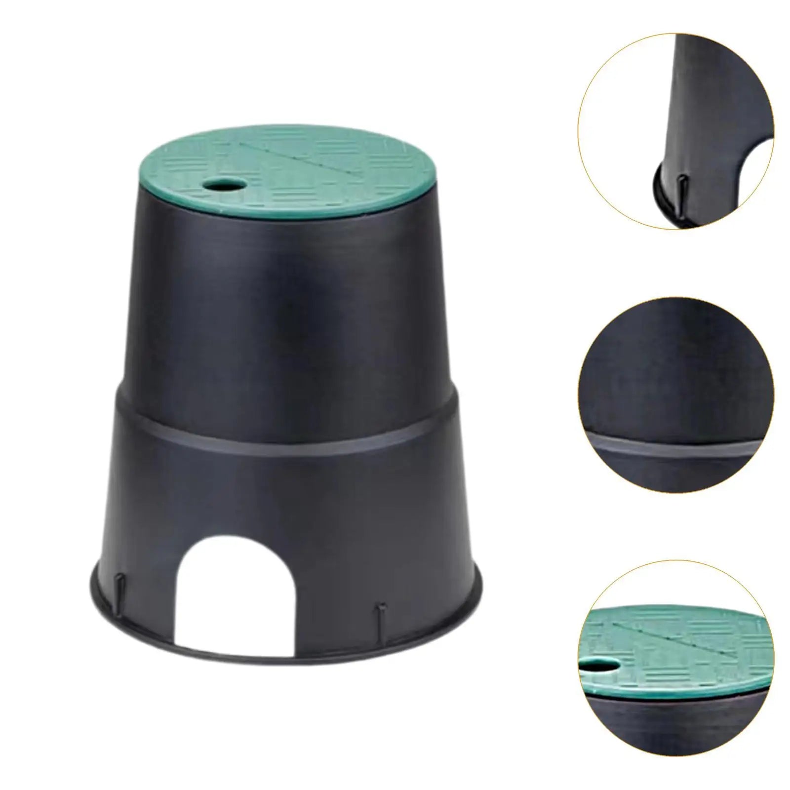 Garden Valve Box Easy Install Underground Sprinkler Cover Sturdy Plastic Case for Grassland Farm Yard Zpaxo