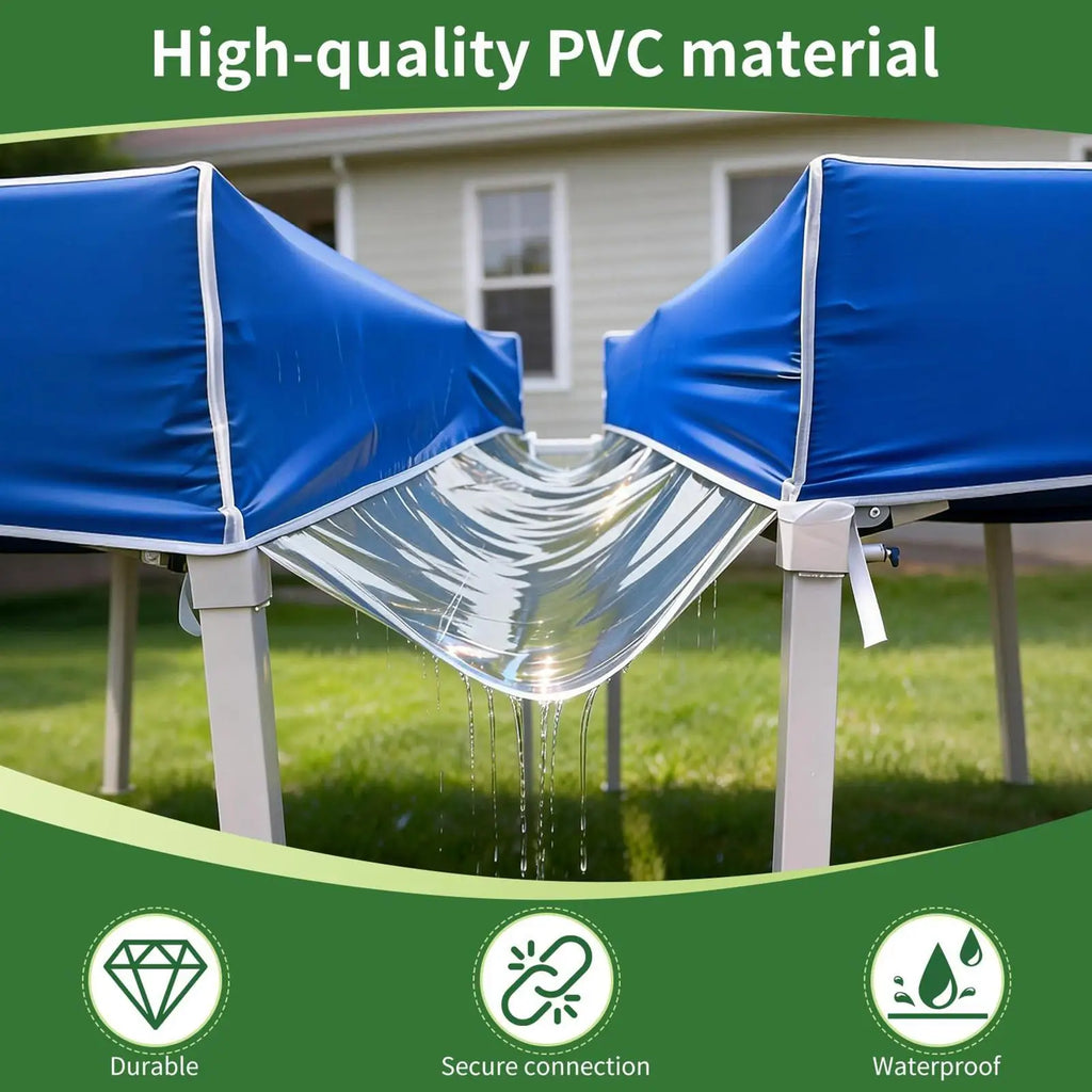 Rain Gutter Canopy Tent Detachable Transparent Instant Accessory