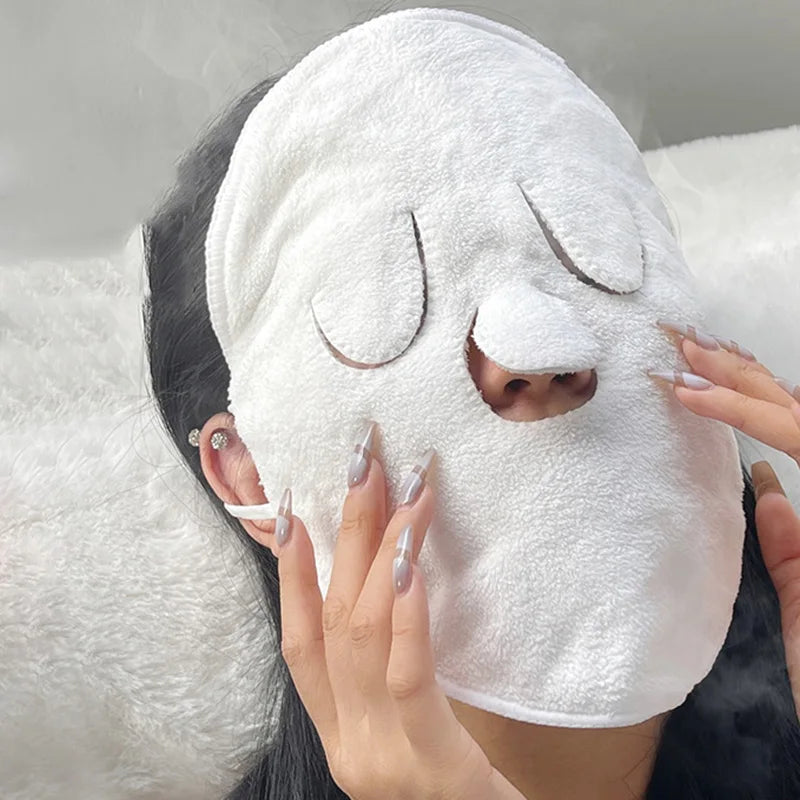 Skin Care Mask Cotton Compress Towel Wet Steamed Face Opens Pore
