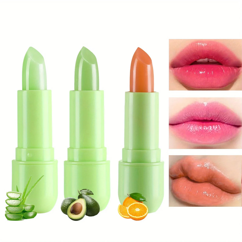 Aloe Vera Warm Color Changing Jelly Lip Care Long-lasting Non-stick Cup Lip Care Moisturizing Moisturizing Fruity Lipstick Zpaxo