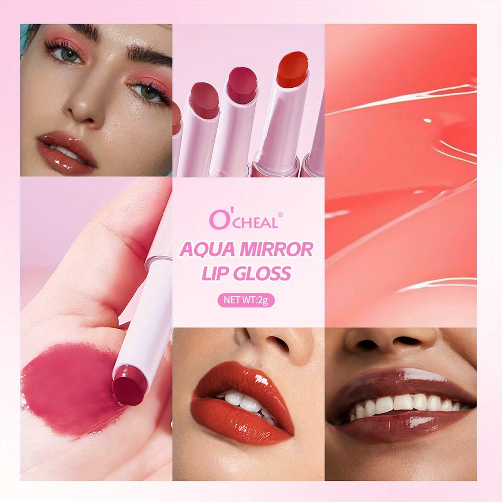 Light-holding mirror solid lip gloss, water-gloss mirror lip glaze, not easy to stick to the cup Zpaxo
