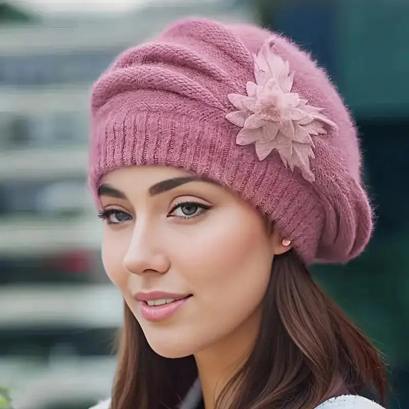 Durable Beret Wool Knit Fall Winter Cap Moms DIY Accessories Women's Zpaxo A4