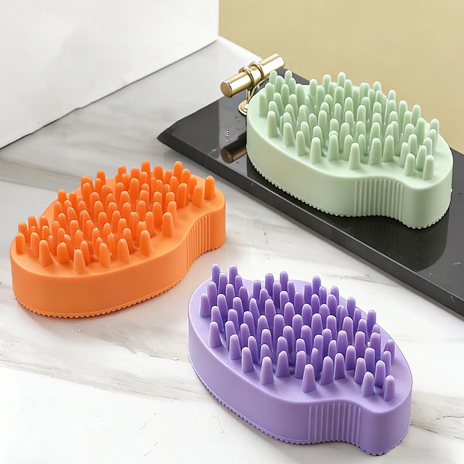 Double-Sided Rubber Pet Bath Brush – Cat & Dog Grooming Comb Pet Grooming Brush Zpaxo