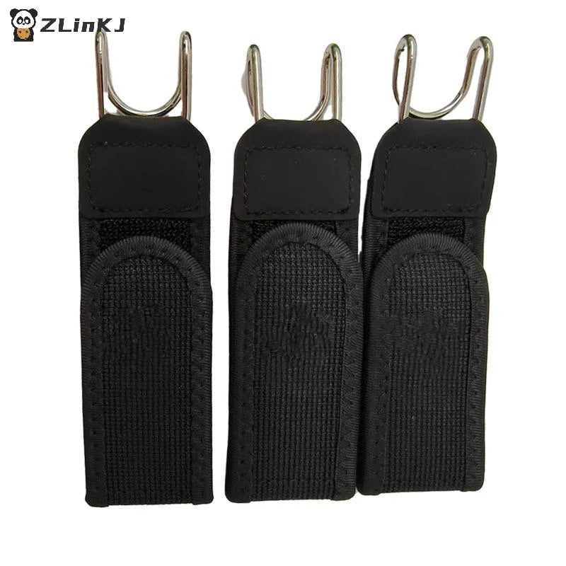 ▶1PCS Black Unisex Adjustable Elastic Buckleless Belt Hook , Metal Hook Invisible Waist Belt Closure for Outdoor Work Zpaxo