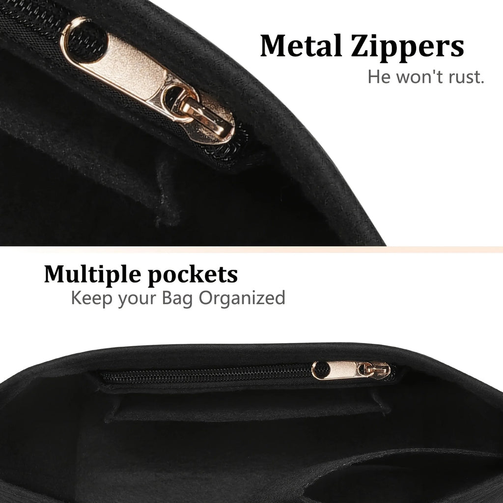 Felt Insert Bag Fits For Longchamp Handbag Liner Bag Felt Cloth Makeup Bag Support Travel Portable Insert Purse Organizer Zpaxo