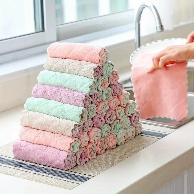 Microfiber Kitchen Dishcloths – Absorbent Cleaning Cloths