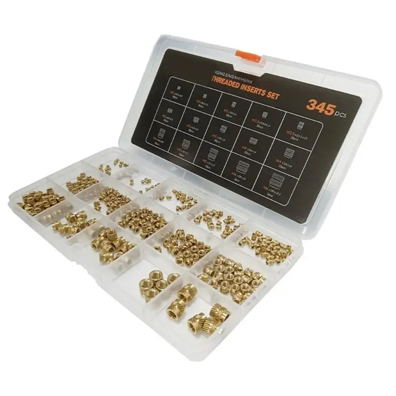 652F Comprehensive Brass Threaded Nut Heat Insertion Set For Soldering Irons Knurled Double Twill Embedment Nut 2 To 8 Zpaxo