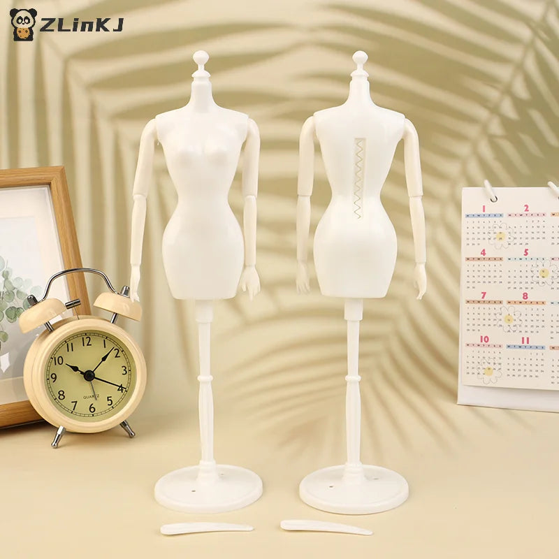 ▶1PCS 1:6 Doll Mannequin Coat Hanger Dollhouse Doll Skirt Support Wedding Mannequin Stand Humanoid Model Toy Doll Gown Display Zpaxo