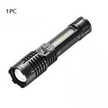 KDULIT 2000LM LED Tactical Flashlight – Type-C Rechargeable Zoom
