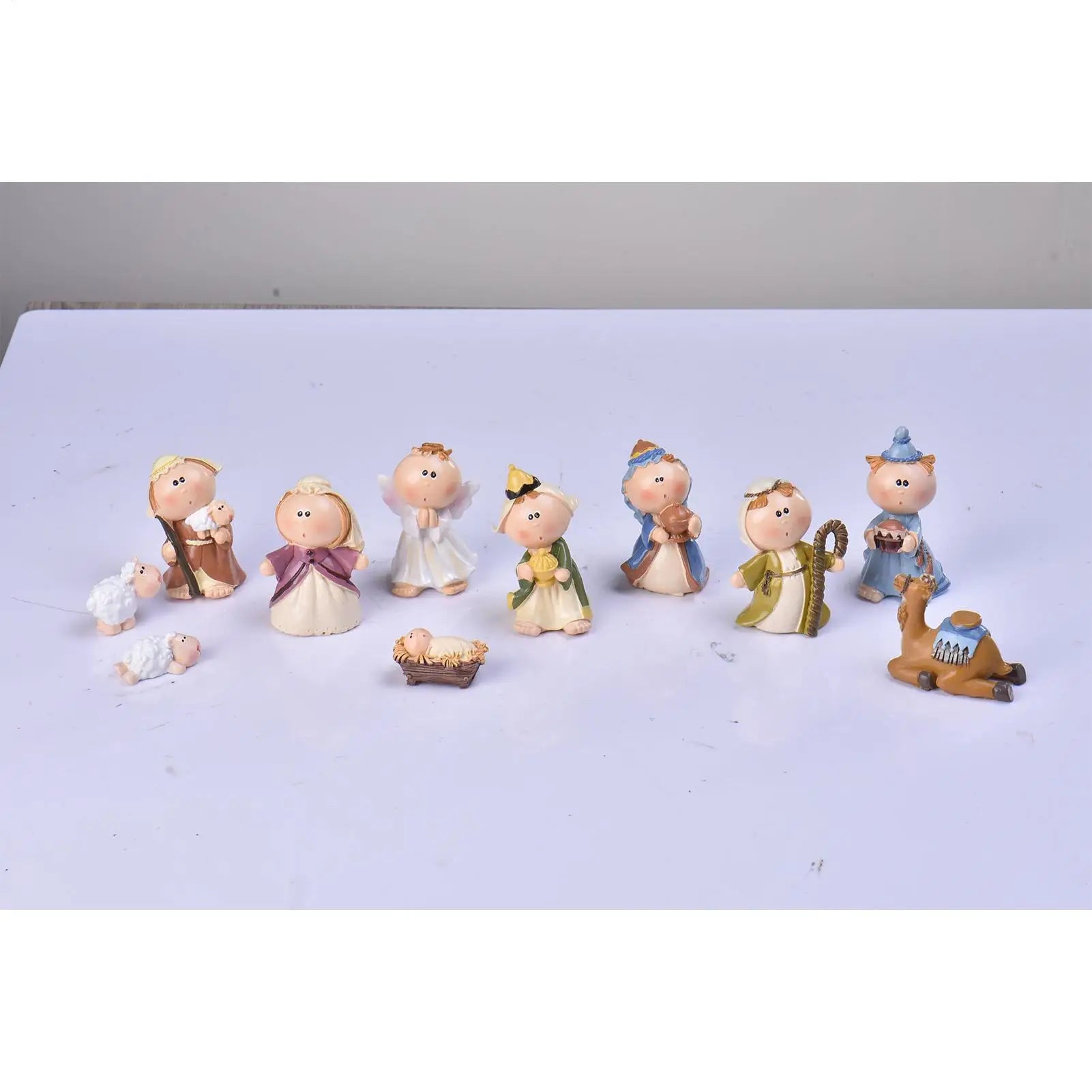 Christmas Nativity 11 Miniature Scene Figures Home Decor Indoor