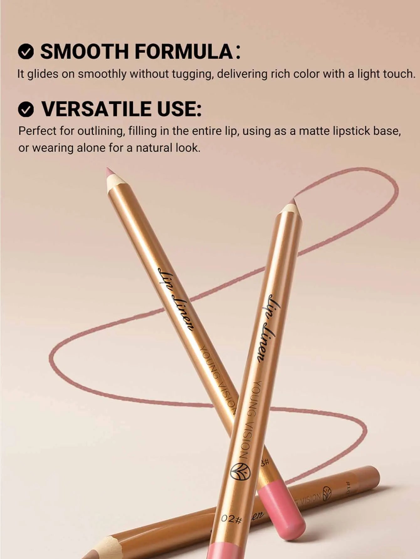 Waterproof Matte Lip Liner and Lipstick Pencil Set Long-Lasting Non-Fading Smudge-Proof Tip Lip Pencil for Precise Application Zpaxo