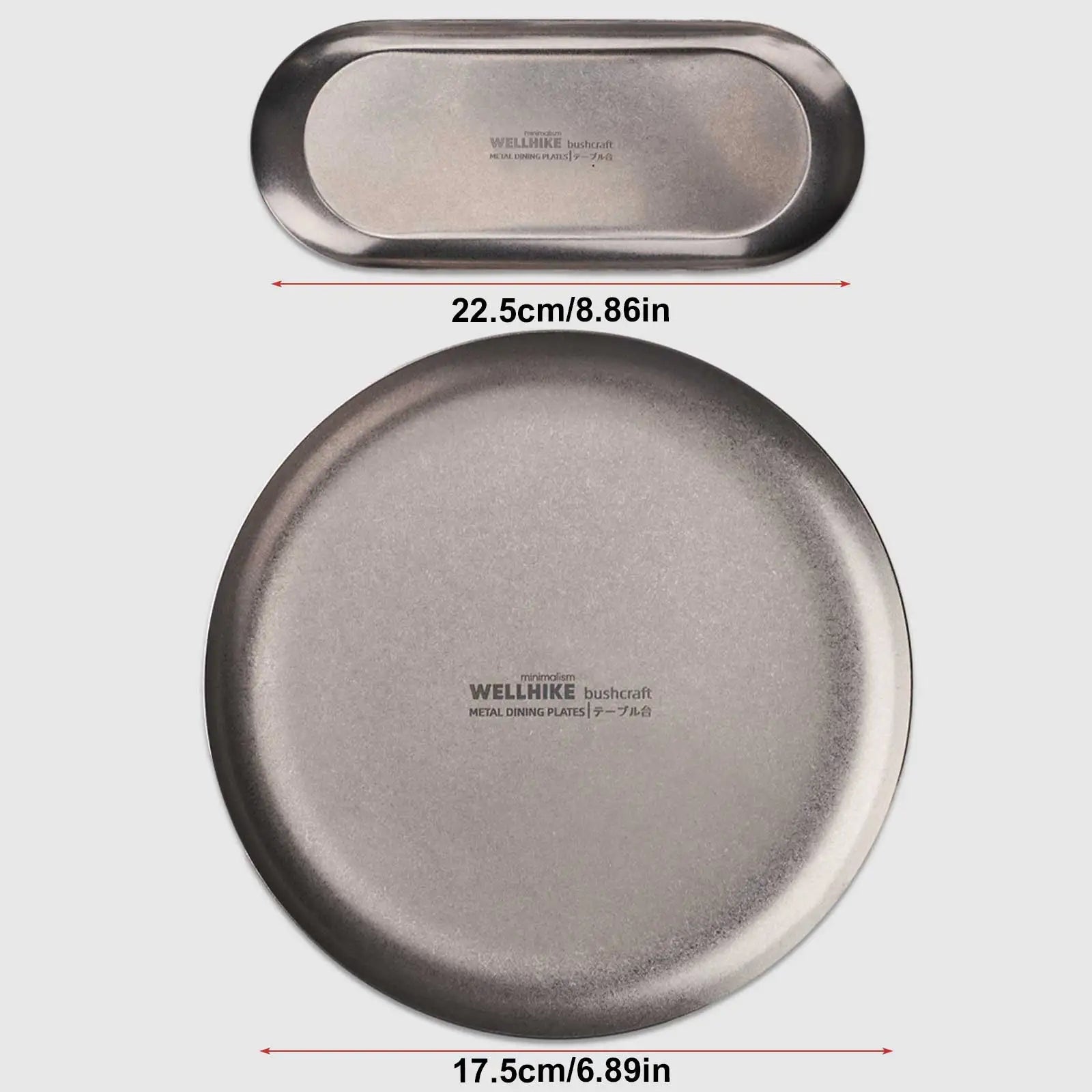 Metal Dinner Plates Stainless Steel Compact Plate Lightweight Easy