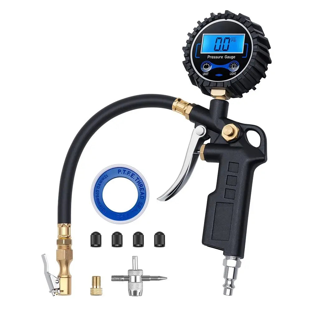 250 PSI Air Chuck Digital Tire Pressure Gauge Compressor Accessories Zpaxo 1Set