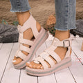 Summer Women Wedge Sandals Breathable Comfort Shoes Trend Lightweight Zpaxo Beige 43