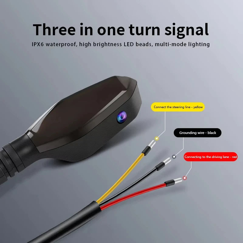 Motorcycle LED Turn Signal Lights – RGB Ground Projection 27 Modes Motorcycle Turn Signals Zpaxo