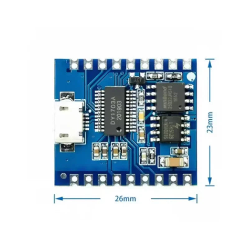 8.IO triggers serial port control USB download flash voice module DY-SV17F Voice playback module Zpaxo