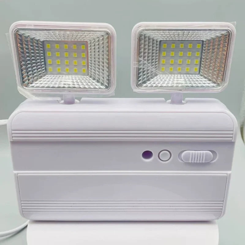 Dual-Head LED Emergency Light 360° Auto Power Failure Lamp Emergency LED Lamp Zpaxo