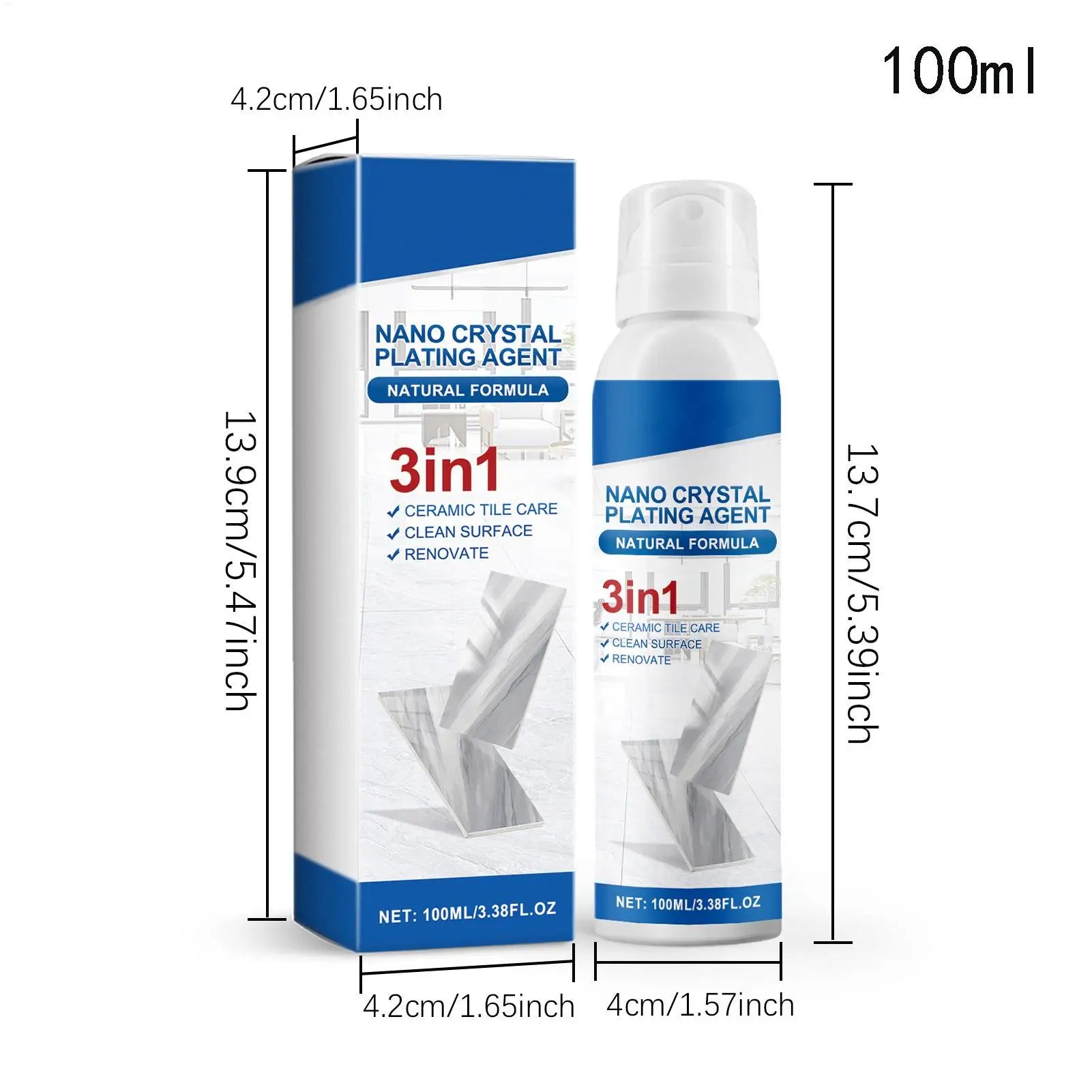Nano Crystal Plating Spray Stone Tile Scratch Repair Coating Agent