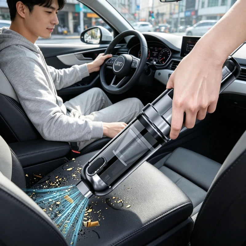17000PA Car Vacuum Cleaner with Brushless Motor Handheld Vacuum Portable Cordless Compressed Air Duster for Car Home Office Pet Zpaxo