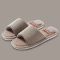 Women Linen Slippers Four Seasons Indoor Sandals Adults Cartoon