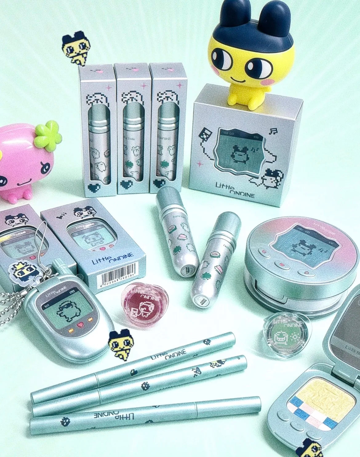 Little Ondine Japan Electronic Pets Cute Surprise Makeup Eyeshadow Lip Tint Eyeliner Pencil Essence Spray Eyebrow Facial Makeup Zpaxo