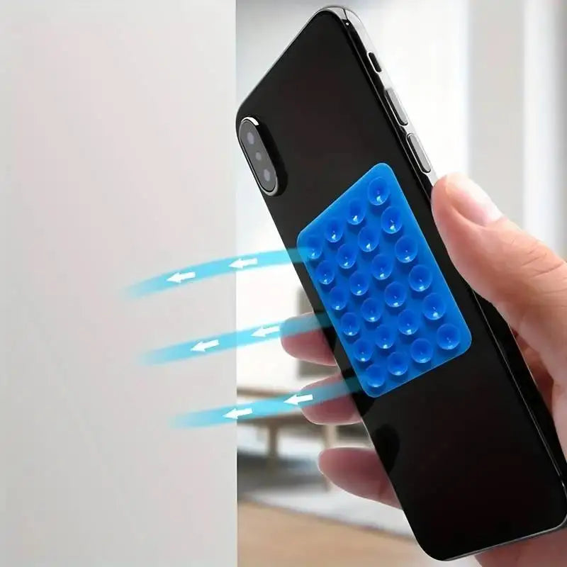 Silicone Suction Phone Holder Mat Multi-functional Suction Cup Phone Stand Square Anti-Slip Single-Sided Case Mount Back Sticker Zpaxo
