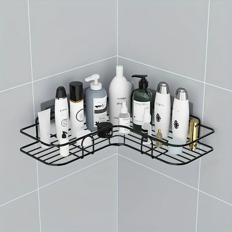 Iron Triangle Corner Shelf Rack – Kitchen & Bathroom Storage Corner Storage Rack Zpaxo