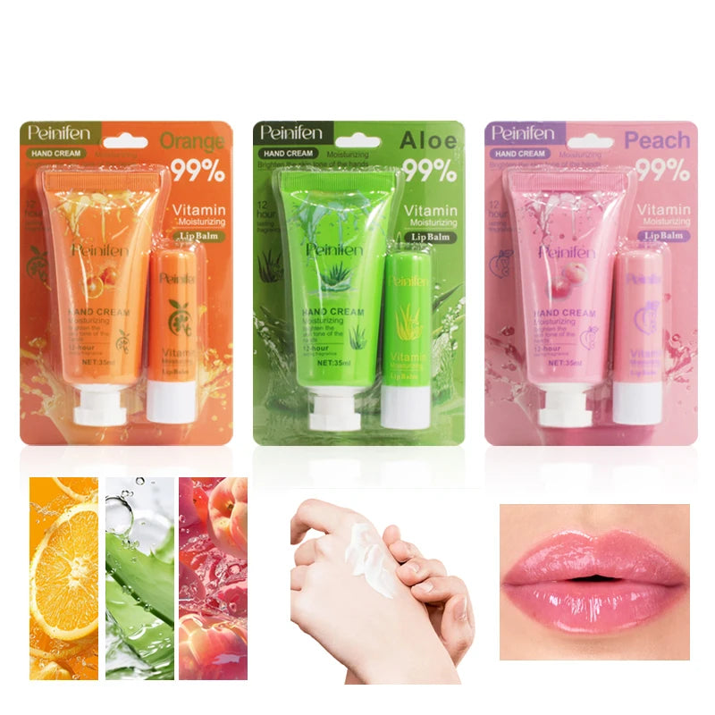 Hand Cream+lipstick Moisturizing Refreshing Non Greasy Smoothly Smear