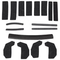 17PCS Hardtop Headliner Roof Seal Kit Replace 68026937AB Roof Seal Seal Kit Car Accessories Compatible with Wrangler 2007-2017 Zpaxo black