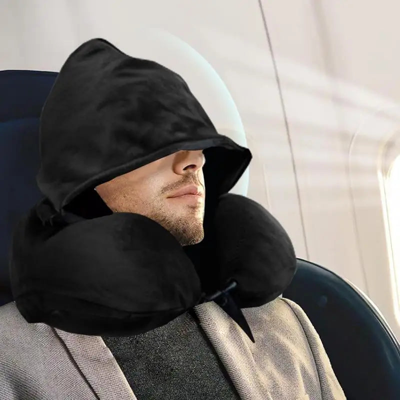 Hoodie Travel neck pillow storage bag Stuffable Neck Pillow Refillable Pillows Sleeper Hold Pillow Neck Support Car Headrest Zpaxo